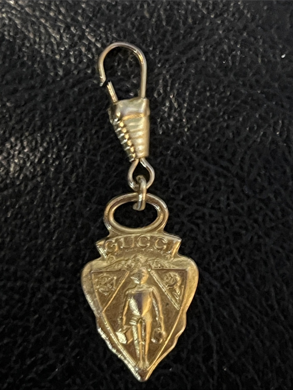 Gucci Gold Shield Logo Pendant Charm